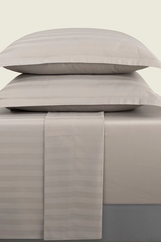 Parure lenzuola in raso di cotone 80 fili/cm² - Taupe