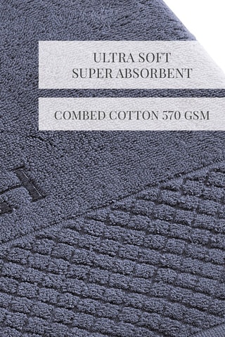 2 asciugamani - Blu-grigio - 50 x 100 cm