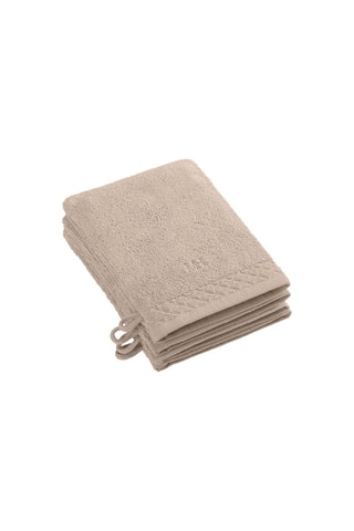 4 guanti da bagno - Taupe
