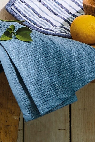 3 strofinacci - Celeste - 50 x 70 cm