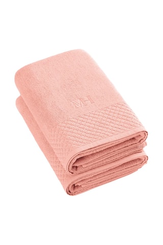 2 teli doccia - Rosa - 70 x 140 cm