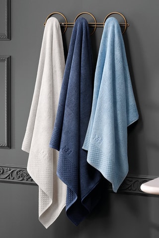 2 teli doccia - Bianco - 70 x 140 cm