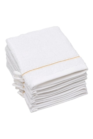 6 guanti da bagno John - Bianco