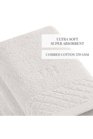 4 asciugamani ospite Eden - Bianco - 30 x 30 cm