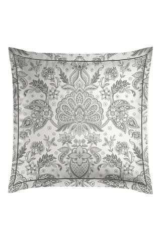 2 federe in raso di cotone 80 fili/cm² Fleur de prestige - Beige