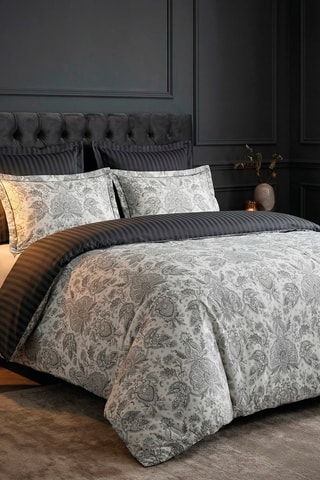 2 federe in raso di cotone 80 fili/cm² Fleur de prestige - Beige