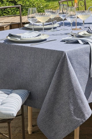 Tovaglia antimacchia rettangolare Chambray - Grigio scuro
