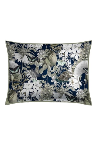 2 federe in raso di cotone 80 fili/cm² Jardin Orné - Verde