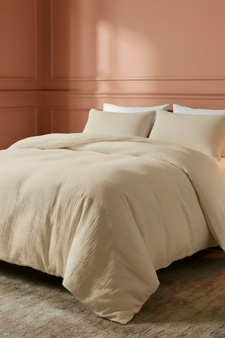 Federa cuscino alla francese in garza di cotone 85 fili/cm² - Taupe