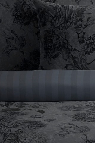 2 federe in raso di cotone 80 fili/cm² Jardin Botanique - Grigio scuro