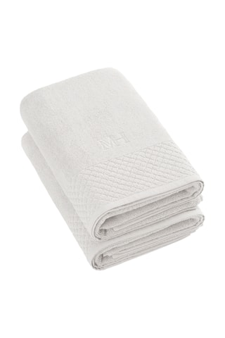2 asciugamani Eden - Bianco - 70 x 140 cm