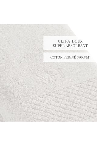 2 asciugamani Eden - Bianco - 70 x 140 cm