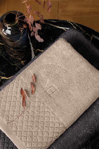 2 asciugamani Eden - Taupe - 50 x 100 cm