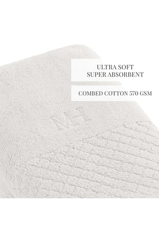 2 asciugamani Eden - Bianco - 50 x 100 cm