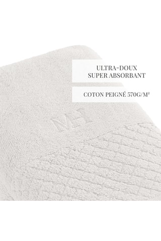 2 asciugamani Eden - Bianco - 50 x 100 cm