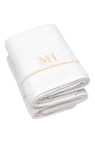 2 asciugamani Eden - Bianco - 50 x 100 cm