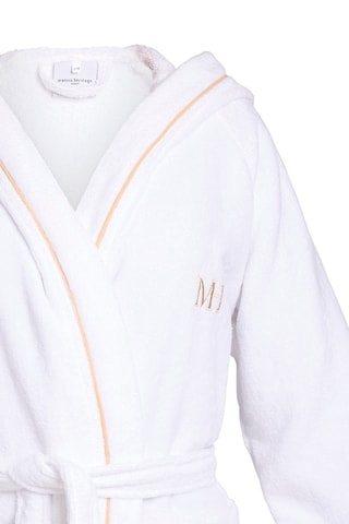 Accappatoio in velluto con cappuccio - Bianco