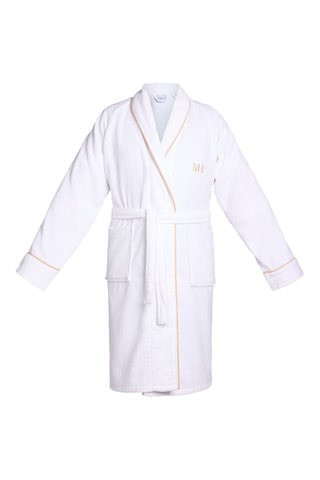 Accappatoio in velluto - Bianco