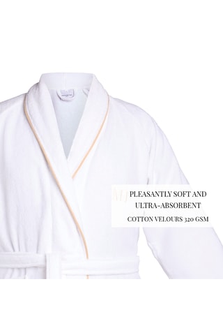 Accappatoio in velluto - Bianco