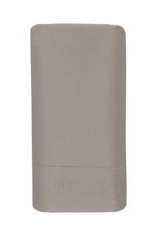 Lenzuolo sopra in raso di cotone 80 fili/cm²  - Taupe