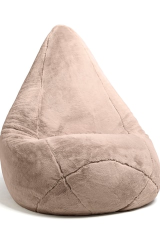Rivestimento pouf in finta pelliccia - Beige - 130 x 80 cm