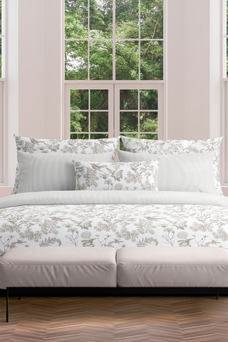 Parure copripiumino in raso di cotone 80 fili/cm²  - Taupe