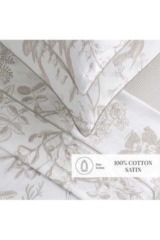 Parure copripiumino in raso di cotone 80 fili/cm²  - Taupe