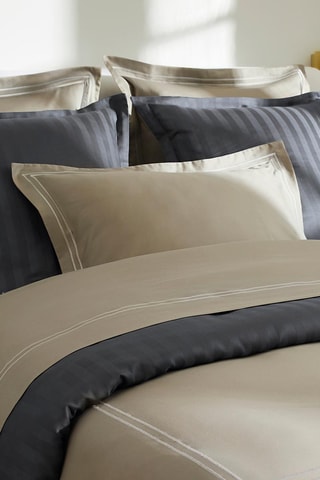 Parure copripiumino in raso di cotone 80 fili/cm² Paris - Taupe