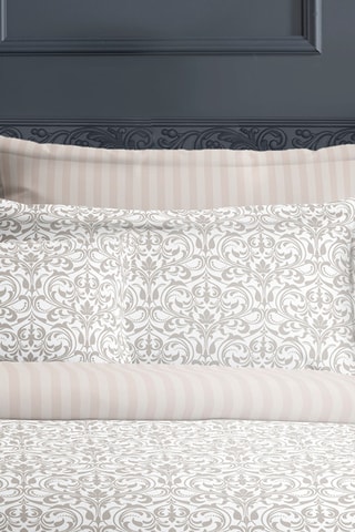 Parure copripiumino in raso di cotone 80 fili/cm² Baroque - Taupe