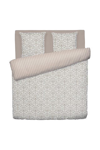 Parure copripiumino in raso di cotone 80 fili/cm² Baroque - Taupe