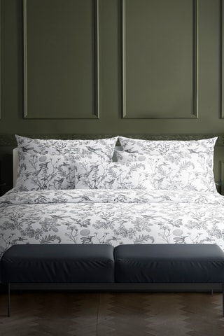 Parure copripiumino in raso di cotone 80 fili/cm² Colibri - Nero