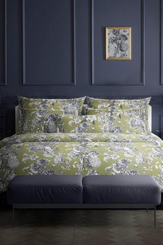 Parure copripiumino in raso di cotone 80 fili/cm² Jardin Botanique - Verde