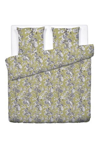 Parure copripiumino in raso di cotone 80 fili/cm² Jardin Botanique - Verde