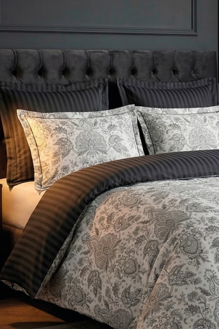 Parure copripiumino in raso di cotone 80 fili/cm² Fleur de prestige - Beige