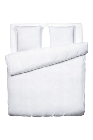 Parure copripiumino in garza di cotone 85 fili/cm² - Bianco