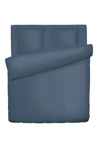 Parure copripiumino in garza di cotone 85 fili/cm² - Blu
