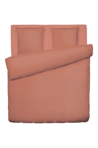 Parure copripiumino in garza di cotone 85 fili/cm² - Terracotta