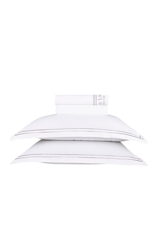 Parure lenzuola in raso di cotone 80 fili/cm² Paris - Bianco