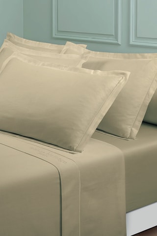 Parure lenzuola in raso di cotone 80 fili/cm²  - Verde