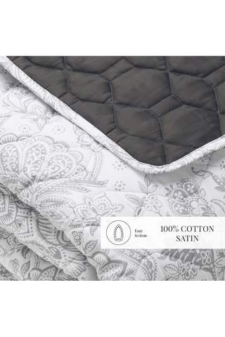 Copriletto in raso di cotone 80 fili/cm² Fleur de prestige - Beige