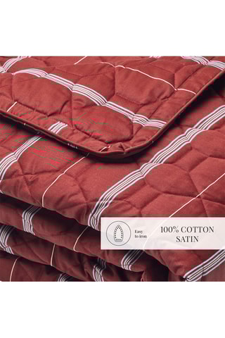 Copriletto in raso di cotone 80 fili/cm² Lioré - Bordeaux