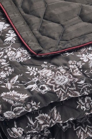 Copriletto in raso di cotone 80 fili/cm²   - Nero