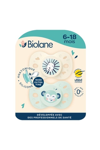 Sucette anatomique en silicone Animaux - De 6 à 18 mois