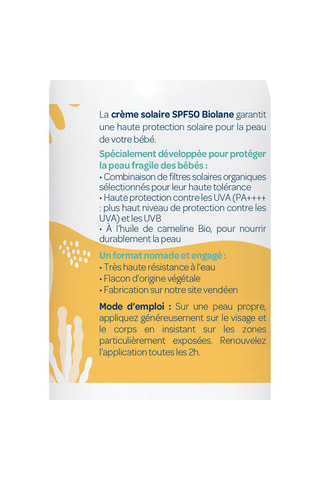 Crème solaire SPF50 - 125 ml