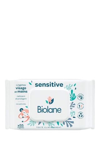 12 x 55 lingettes visage et mains Sensitive