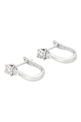 Brincos Hélène - Ouro branco e diamantes