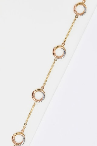 Pulseira Croisade Ouro branco e amarelo