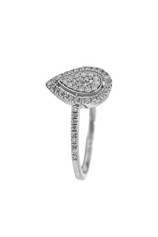 Anel Symphonie d’étoiles - Ouro branco e diamantes