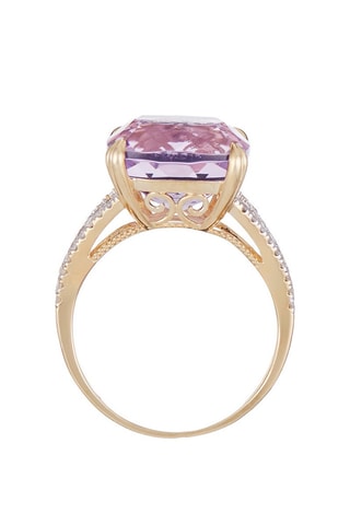 Bague Pink Fiction - Geelgoud, Amethist en Diamant