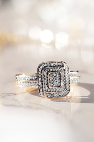 Ring Daphné 
Geelgoud en Diamanten